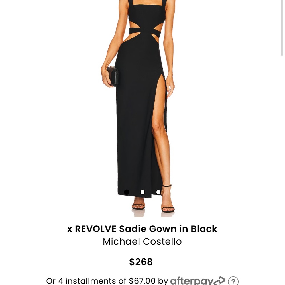 Michael Costello Black Sadie Maxi Gown